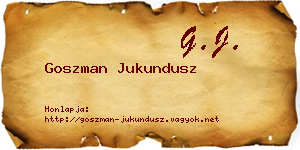 Goszman Jukundusz névjegykártya